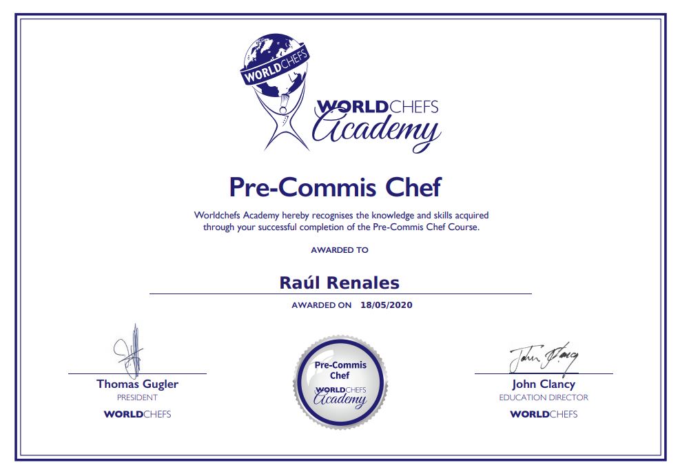 Titulo Cocina Profesional World Chef Academy